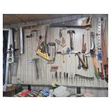 Tools on pegboard