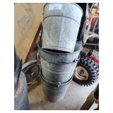 5 galvanized pails