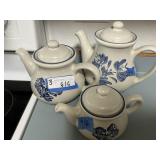 Threef Pfaltzgraff Coffee or Teapots