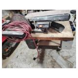 7 foot rolling work bench with belt sander Bench