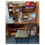 Desk, Chair & Stuff on Desk (bring  boxes)