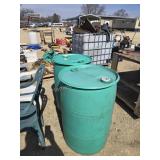 2 plastic 55 gallon drums