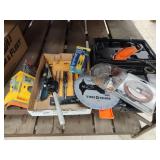 Blades, bits, levels, case with attachment no