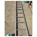 Wooden ladder, 12'6'