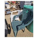 2 plastic chairs