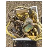 Fall protection rope and anchor point