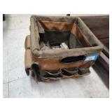 Crate with tool pouch