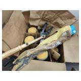 2 trap throwers and clays