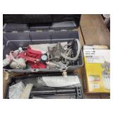 2 spray guns and toolbox
