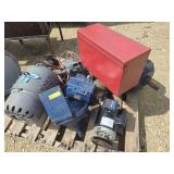 Assorted motors,  condition unknown