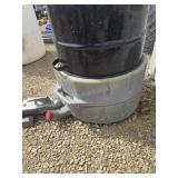 2 oil drain pans and kettle