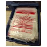 Tote of plastic storage bags