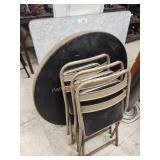 3 chairs, table and tabletop