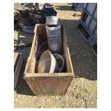 Wooden box with other items