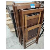 4 wood folding chairs