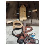 Clamps, strap and saw
