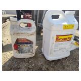 Herbicide and insecticide 2 partial containers