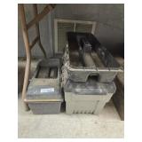 2 boxes, 1 tray and contents