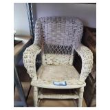 Child's wicker rocker