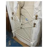 Iron Bed Frame & Mattress. 34' wide