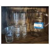 Waukesha County glasses and pitcher