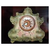 Ansonia Clock Co. Ceramic shelf clock