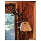 Two Items - Floor Lamp & Hat Rack (as-is)