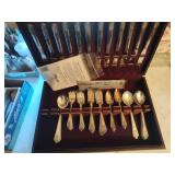 Royal Saxony silver plate set