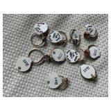 10 Tiny Size Rings marked 10K