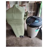 3 trash cans