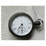 Aurora Pocket Watch, Coin Silver Case