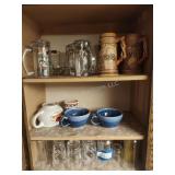 Contents of cabinet - glasses and bowls