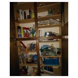 Misc household contents in stairwell cabinet