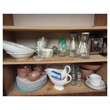 Contents of cabinet - assorted dishes