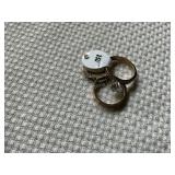 Wedding Set 2 Rings marked 14K with Diamond