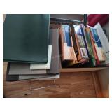 File folders, binders, file stand