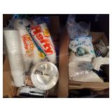 Disposable plates, cups and other - 2 boxes