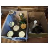 Wine carafes and vases - 2 boxes