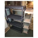 3 plastic shelves