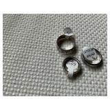 3 Rings marked 14K