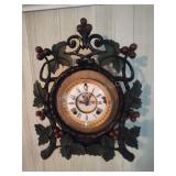 Carved wood wall clock SF