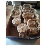Wicker doll furniture