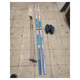 Cross country skis, poles and boots