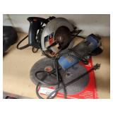 Circular saw and angle grinder