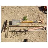Pitchforks,brakes, and shovel