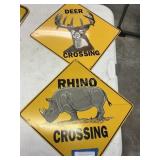 2 Metal signs - 12' square