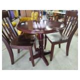 Round table and 2 chairs