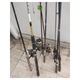 6 fishing poles