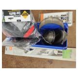 Stihl bar, wrench and ear muffs
