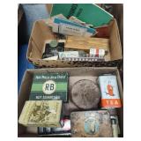 Vintage tins and other - 2 boxes